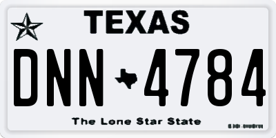 TX license plate DNN4784