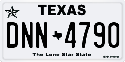 TX license plate DNN4790