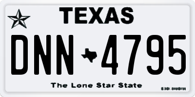 TX license plate DNN4795