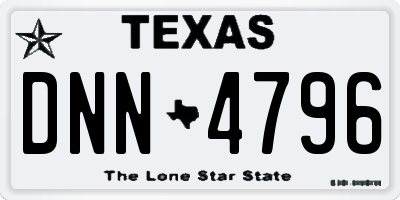 TX license plate DNN4796