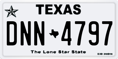 TX license plate DNN4797