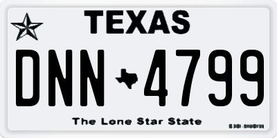 TX license plate DNN4799