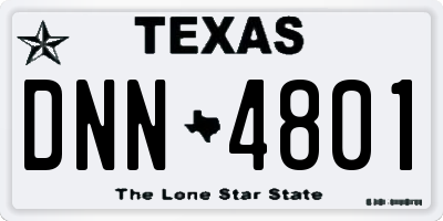 TX license plate DNN4801
