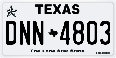 TX license plate DNN4803