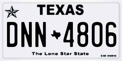 TX license plate DNN4806