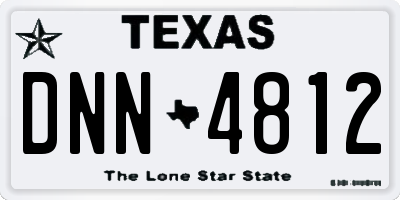 TX license plate DNN4812
