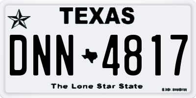 TX license plate DNN4817