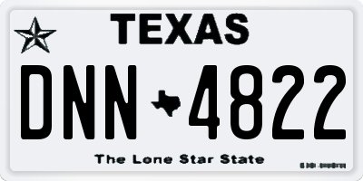 TX license plate DNN4822