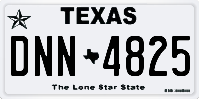 TX license plate DNN4825