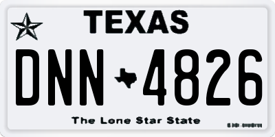 TX license plate DNN4826