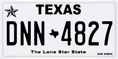 TX license plate DNN4827
