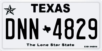 TX license plate DNN4829