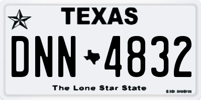 TX license plate DNN4832