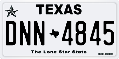 TX license plate DNN4845
