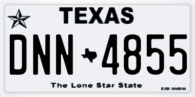 TX license plate DNN4855
