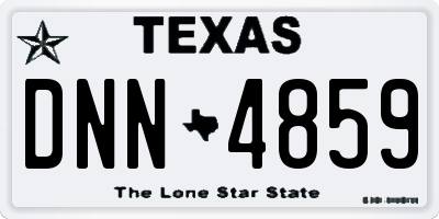 TX license plate DNN4859