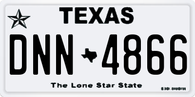 TX license plate DNN4866
