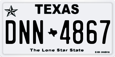 TX license plate DNN4867