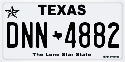 TX license plate DNN4882