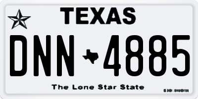 TX license plate DNN4885