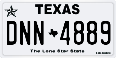 TX license plate DNN4889