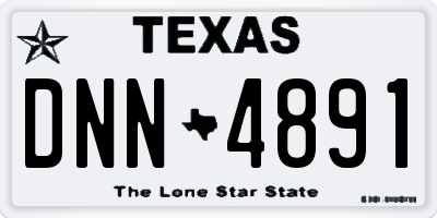 TX license plate DNN4891