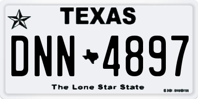 TX license plate DNN4897