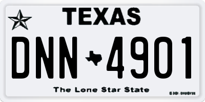 TX license plate DNN4901