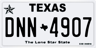 TX license plate DNN4907