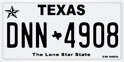 TX license plate DNN4908