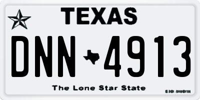 TX license plate DNN4913