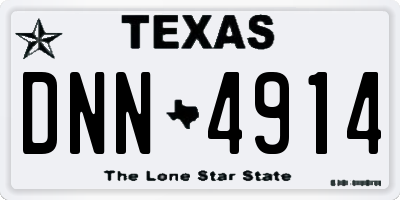 TX license plate DNN4914