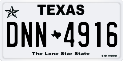 TX license plate DNN4916