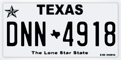 TX license plate DNN4918