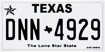 TX license plate DNN4929