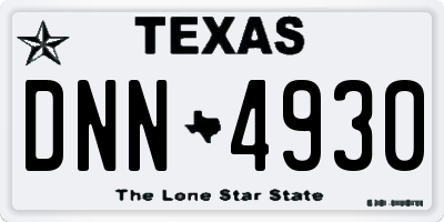 TX license plate DNN4930