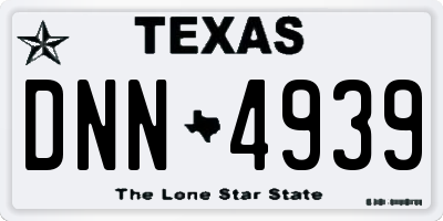 TX license plate DNN4939