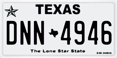 TX license plate DNN4946