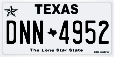 TX license plate DNN4952