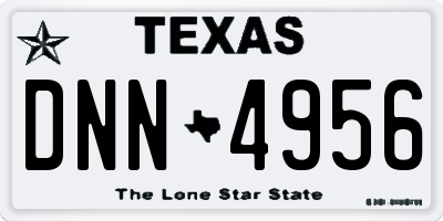 TX license plate DNN4956
