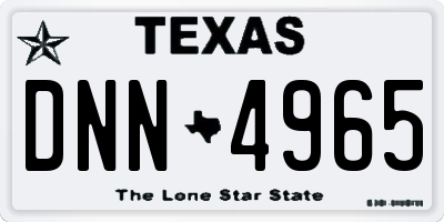 TX license plate DNN4965