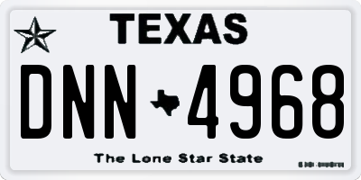 TX license plate DNN4968