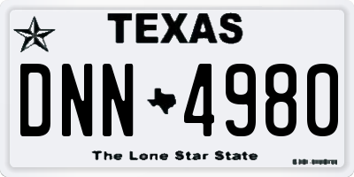 TX license plate DNN4980