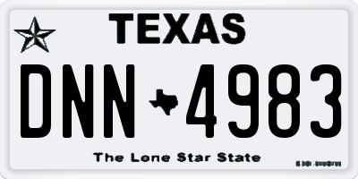 TX license plate DNN4983