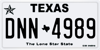 TX license plate DNN4989