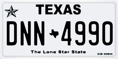 TX license plate DNN4990