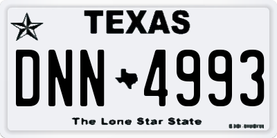 TX license plate DNN4993