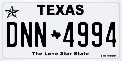 TX license plate DNN4994
