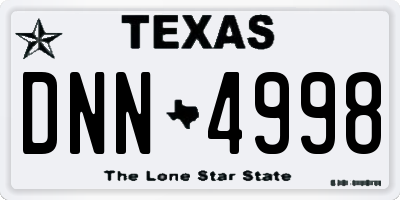 TX license plate DNN4998
