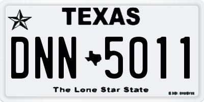 TX license plate DNN5011